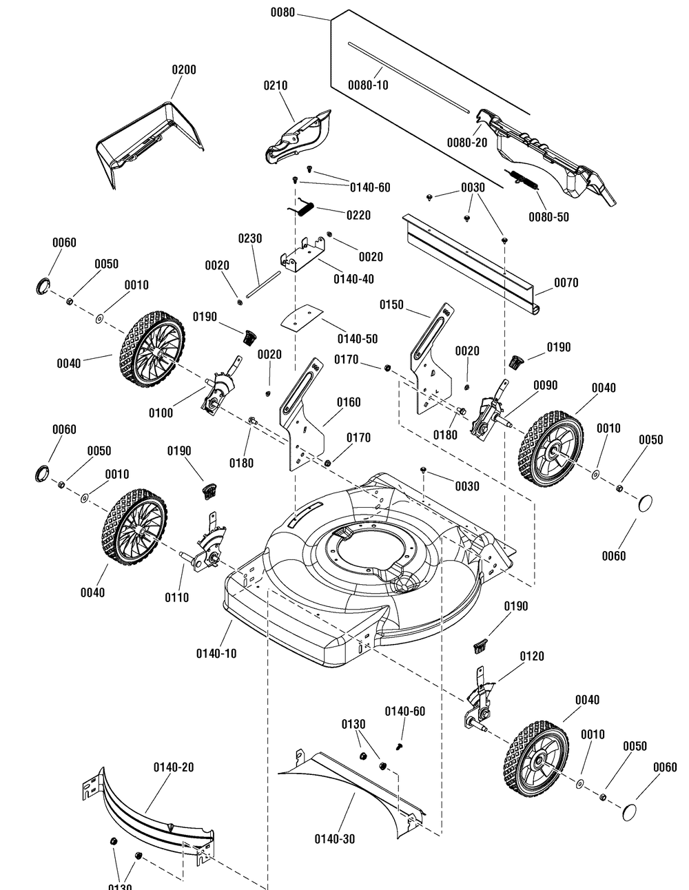 Deck Group (7503007) Diagram and Parts List for 7800890-M22550FC 2012 Briggs and Stratton Lawn Mower